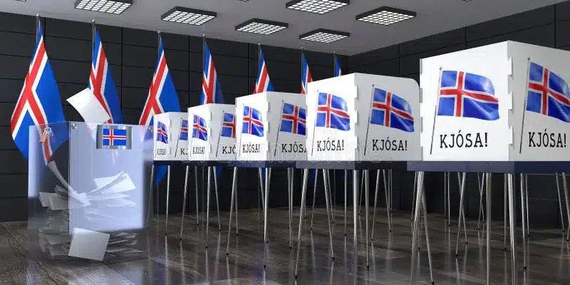 Iceland - Ballot Box and Voting Booths - Election Concept Stock ...