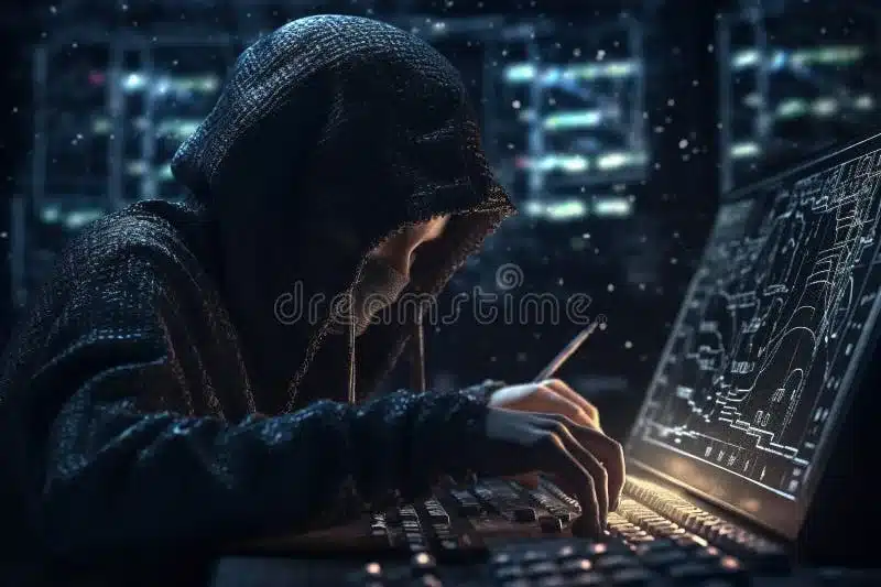 Cybersecurity, Computer Hacker with Hoodie, Vulnerability and ...