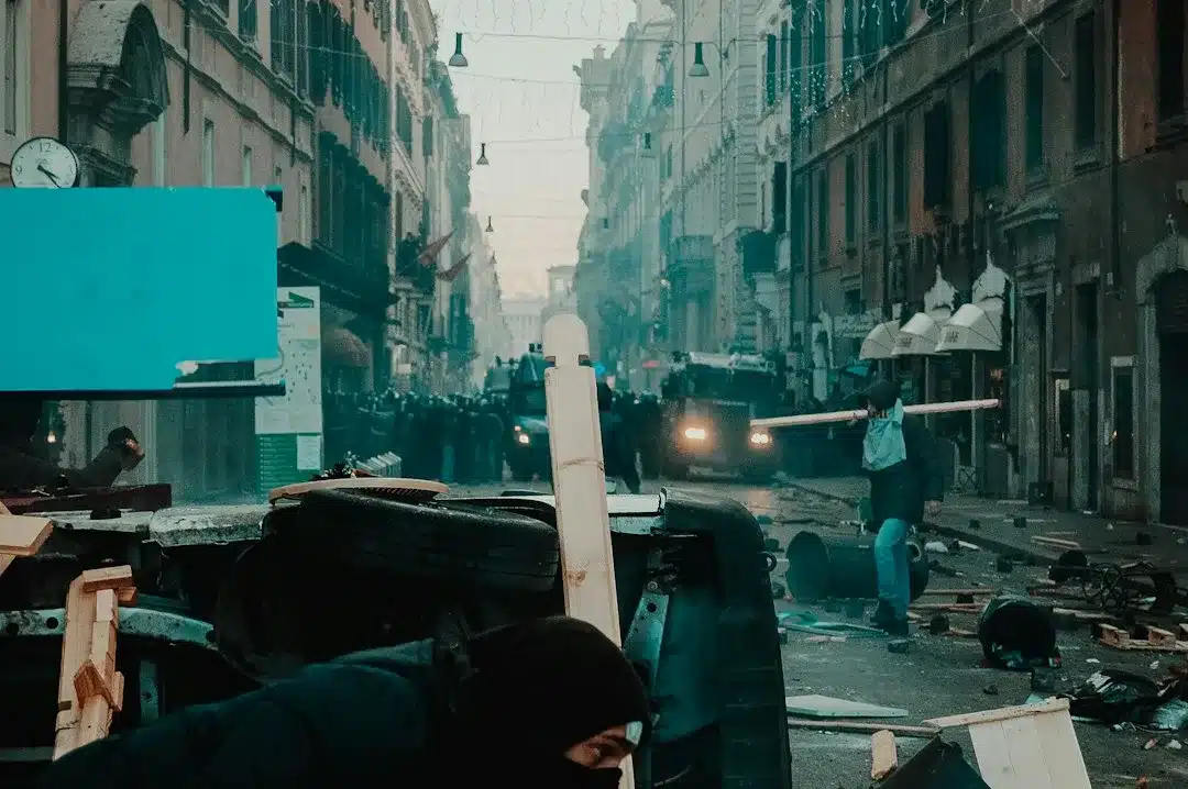 Riot in Rome.